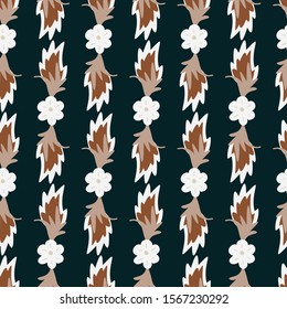 floral seamless pattern with hand drawn fantasy flowers . Creative floral texture for fabric, wrapping, textile, wallpaper, apparel. Vector illustration