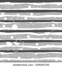Floral Seamless Pattern. Hand Drawn. Vector Illustration.