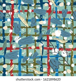 Floral Seamless Pattern. Hand Drawn. Vector Illustration