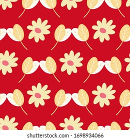 Blumen nahtloses Muster mit handgezeichneten Doodle-Blumen. kreative Blumendesigns für Gewebe, Umhüllung, Tapeten, Textilien, Bekleidung. Vektorillustration