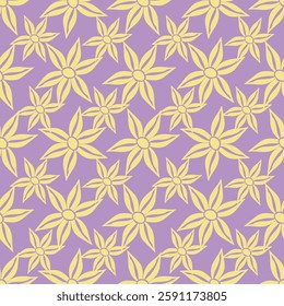 Floral seamless pattern. Hand drawn large flower buds. Brush strokes. Botanical background. Summer garden ornament with spotted texture.