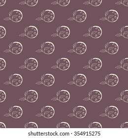 Floral seamless pattern from hand drawn sketches. Can be used for wallpapers. Optimized for easy color changes. EPS8 vector illustration includes Pattern Swatch.