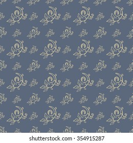Floral seamless pattern from hand drawn sketches. Can be used for wallpapers. Optimized for easy color changes. EPS8 vector illustration includes Pattern Swatch.