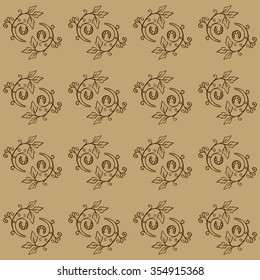 Floral seamless pattern from hand drawn sketches. Can be used for wallpapers. Optimized for easy color changes. EPS8 vector illustration includes Pattern Swatch.