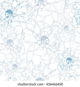 Floral seamless pattern. Hand drawn floral texture.