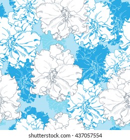 Floral seamless pattern. Hand drawn floral texture.