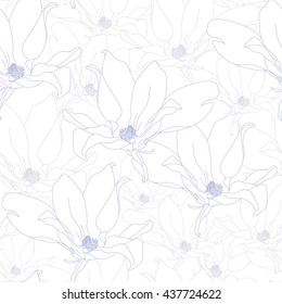 Floral seamless pattern. Hand drawn floral texture.