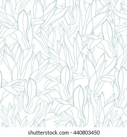 Floral seamless pattern. Hand drawn floral texture. Vector background with flowers.