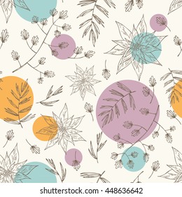 Floral seamless pattern. Hand drawn 
