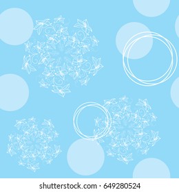 Floral seamless pattern. Hand drawn repeating texture. Vector illustration.