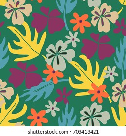 Floral  seamless pattern. Hand drawn vector illustration. 