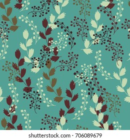 Floral  seamless pattern. Hand drawn vector illustration. 