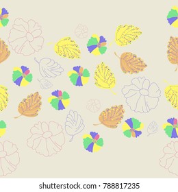 Floral  seamless pattern . Hand drawn.