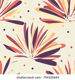 Floral seamless pattern. Hand drawn doodle flowers