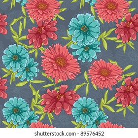 Patrón floral sin soldadura con flores dibujadas a mano