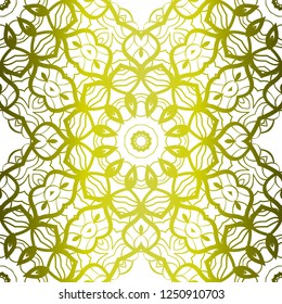 Floral Seamless Pattern With Hand-Drawing Ornament. Illustration. Design For Prints, Textile, Decor, Fabric. Vector Pattern. Neon Color.