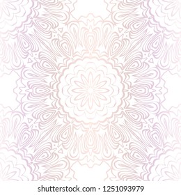 Floral Seamless Pattern With Hand-Drawing Ornament. Illustration. Design For Prints, Textile, Decor, Fabric. Vector Pattern. Neon Color.