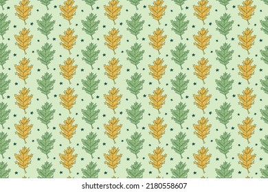 Floral seamless pattern in hand-drawn style. Meadow flowers in fresh background. Simple fabric design. Vector illustration.