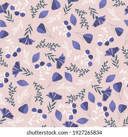 Floral seamless pattern. Hand-drawn vector elements.