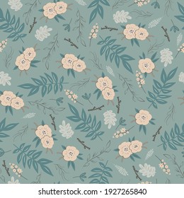 Patrón floral sin fisuras. Elementos vectoriales dibujados a mano.
