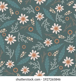 Floral seamless pattern. Hand-drawn vector elements.