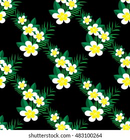 Floral seamless pattern with hibiscus