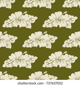 Floral seamless pattern. hibiscus