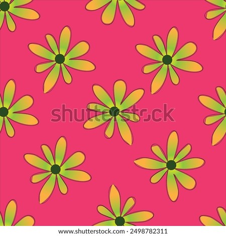 Floral seamless pattern with hibiscus. Floral background for surface design