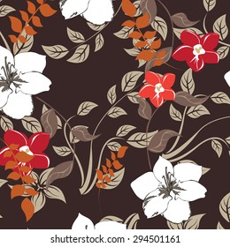 Floral Seamless Pattern - Illustration