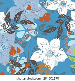 Floral Seamless Pattern - Illustration