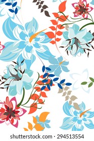 Floral Seamless Pattern - Illustration