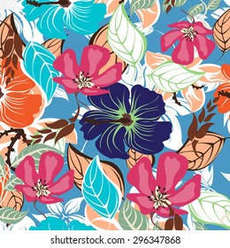Floral Seamless Pattern - Illustration