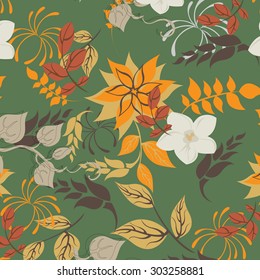 Floral Seamless Pattern - Illustration
