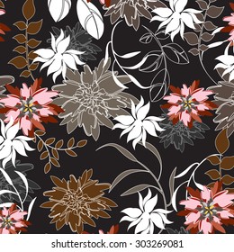 Floral Seamless Pattern - Illustration

