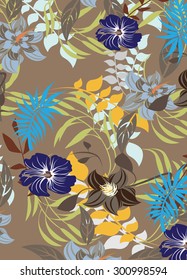 Patrón sin soldadura floral - Ilustración
Flor, Flor simple, Patrón floral, Patrón, Fondo
