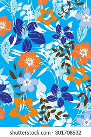 Floral Seamless Pattern - Illustration Flower, Single Flower, Floral Pattern, Pattern, Backgrounds 