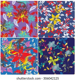 Floral Seamless Pattern - Illustration Flower, Single Flower, Floral Pattern, Pattern, Backgrounds 