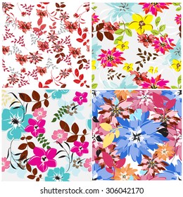 Floral Seamless Pattern - Illustration Flower, Single Flower, Floral Pattern, Pattern, Backgrounds 