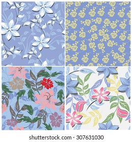 Floral Seamless Pattern - Illustration Flower, Single Flower, Floral Pattern, Pattern, Backgrounds 