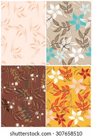 Floral Seamless Pattern - Illustration Flower, Single Flower, Floral Pattern, Pattern, Backgrounds 