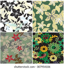 Floral Seamless Pattern - Illustration Flower, Single Flower, Floral Pattern, Pattern, Backgrounds 