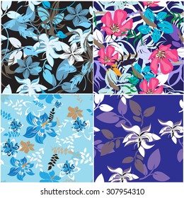 Floral Seamless Pattern - Illustration Flower, Single Flower, Floral Pattern, Pattern, Backgrounds 