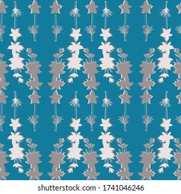 Floral seamless  pattern illustration.  Spring field flower endless background. Larkspur outline stock vector illustration  for scrapbooking, invitations, wrapping paper, decoration etc.