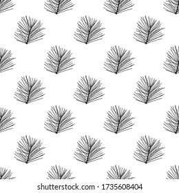 Floral seamless pattern. Isolated on white background. Vector stock illustration.