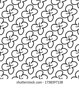 Floral seamless pattern. Isolated on white background. Vector stock illustration.