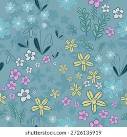 Floral seamless pattern ,Jacobean Print Pattern Seamless ,Ethnic flowers Vector clipart. ethnic seamless pattern stylized exotic flowers, climbing plants. Fashion floral wallpaper, background. Asian	