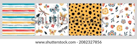 Similar – Image, Stock Photo Grunge butterfly shape and paint blobs splattered
