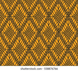 Floral seamless pattern, knitted or woven macrame in boho style, oriental pattern, bohemian style, knitting, crochet pattern.