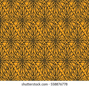 Floral seamless pattern, knitted or woven macrame in boho style, oriental pattern, bohemian style, knitting, crochet pattern.