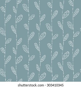 Floral seamless pattern with leaf.